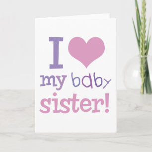 I Kärlek My Baby Sister Kids T-Shirts & Gifts Kort