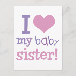 I Kärlek My Baby Sister Kids T-Shirts & Gifts Vykort