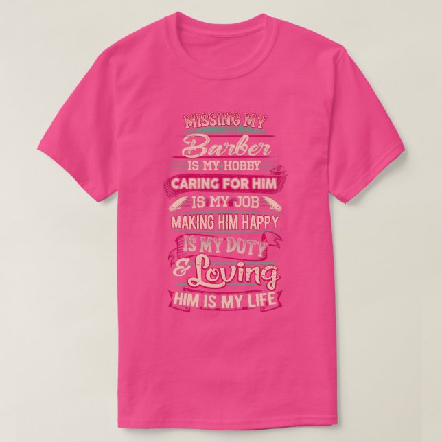 I Kärlek My Barber 5 T Shirt (Design framsida)