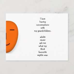 I Kärlek My Barnbarn Grandpa Grandma Quote Funny Vykort