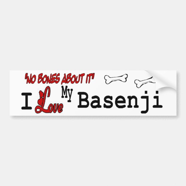 I Kärlek My Basenji Bildekal (Framsidan)