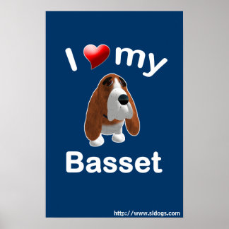 I Kärlek My Basset Poster