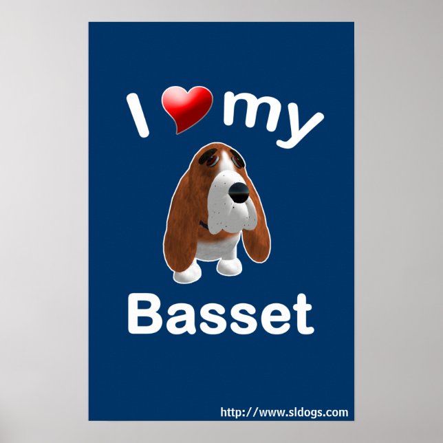 I Kärlek My Basset Poster (Framsidan)