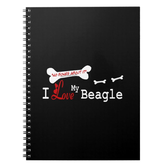 I Kärlek My Beagle Anteckningsbok Med Spiral (Framsidan)