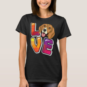 I Kärlek My Beagle Beagle Puppy Hund Graphic Tee