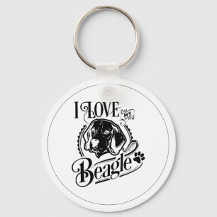 I Kärlek My Beagle Keychain Nyckelring