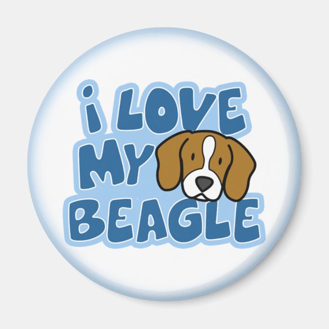 I Kärlek My Beagle Magnet (Framsidan)