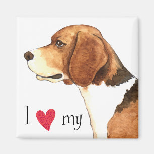 I Kärlek my Beagle Magnet