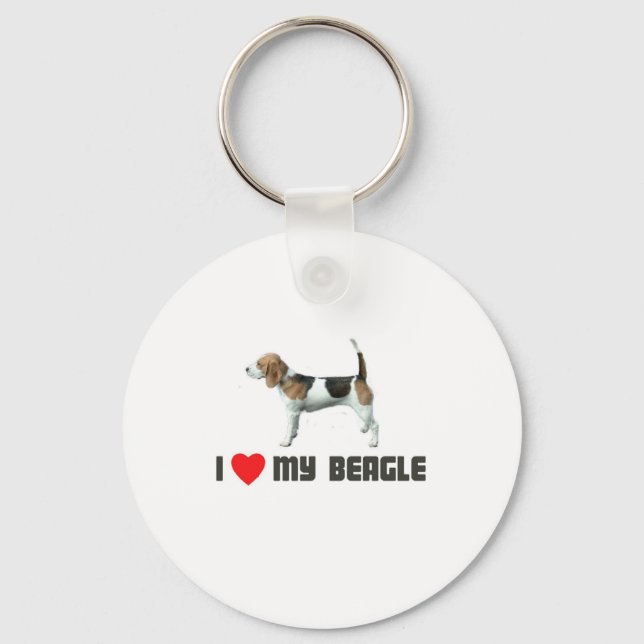 I Kärlek My Beagle Nyckelring (Framsida)