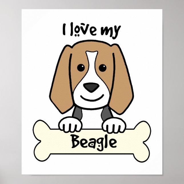 I Kärlek My Beagle Poster (Framsidan)