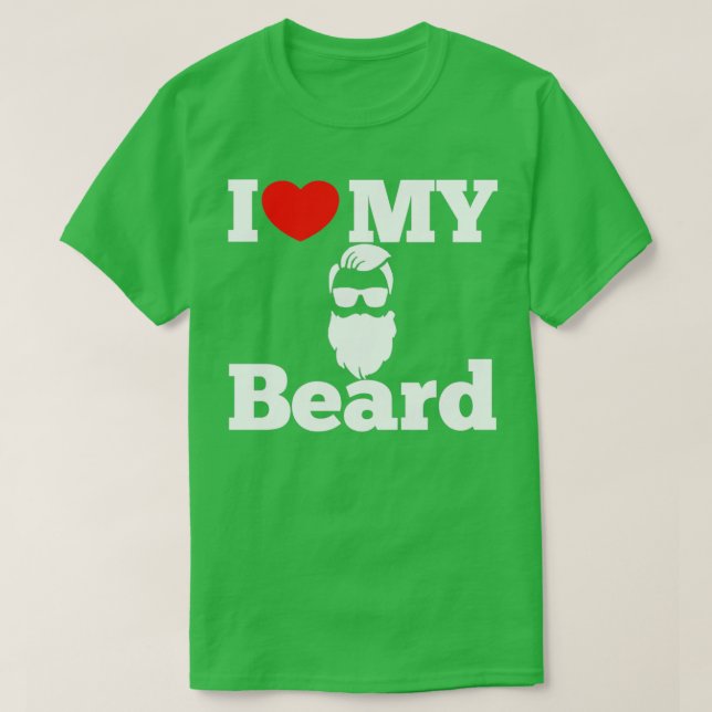 I Kärlek My Beard 1 1 T Shirt (Design framsida)