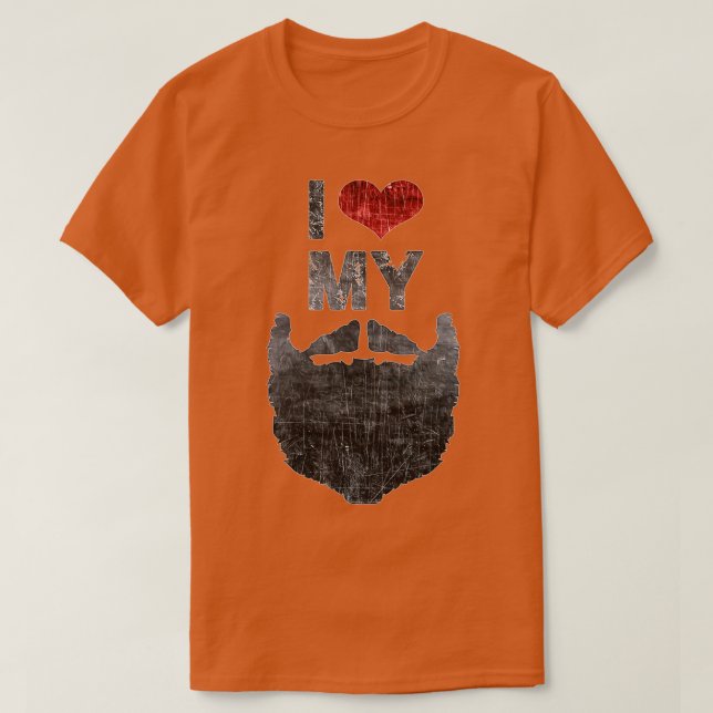 I Kärlek My Beard 2 T Shirt (Design framsida)