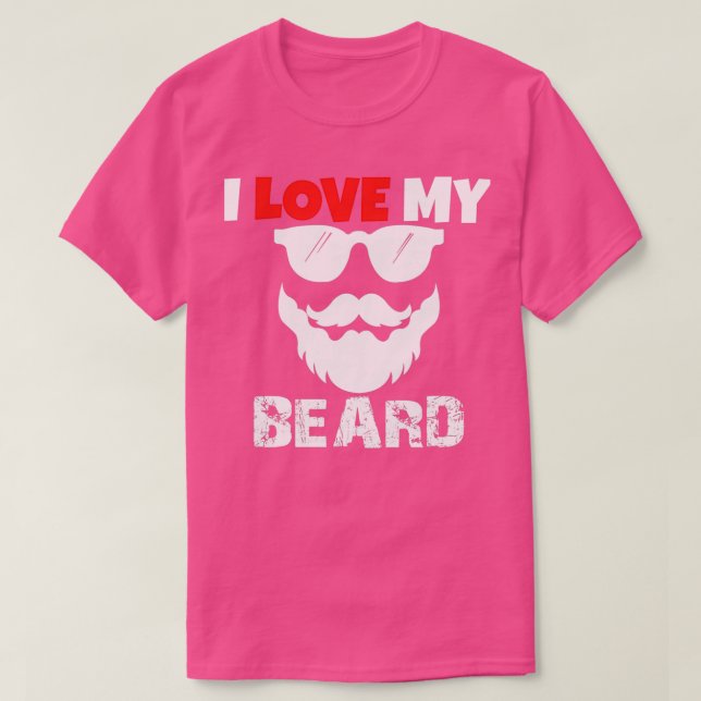 I Kärlek My Beard 6 T Shirt (Design framsida)