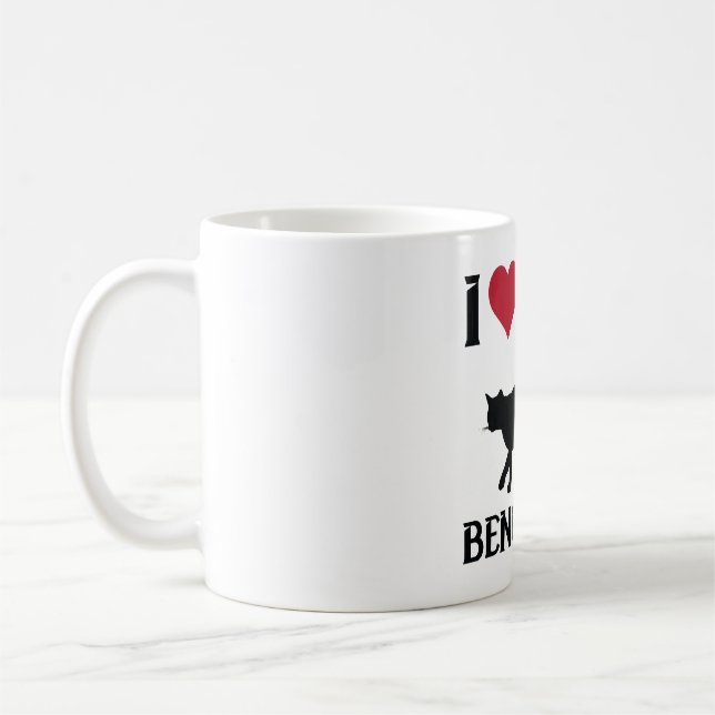 I Kärlek My Bengal Cat Kaffemugg (Vänster)