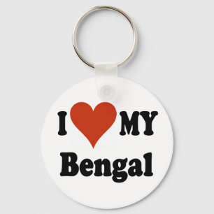 I Kärlek My Bengal Cat Merchandise Nyckelring