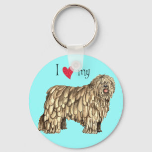 I Kärlek my Bergamasco Nyckelring