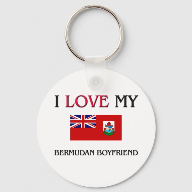 I Kärlek My Bermudan Boykompis Nyckelring (Framsida)
