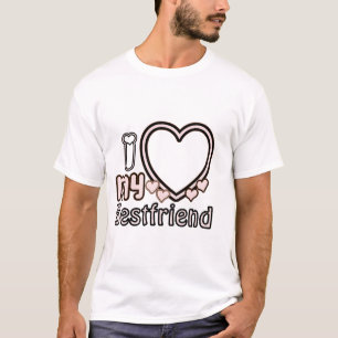 I Kärlek My Best Friend Anpassningsbar T-Shirt, pe T Shirt
