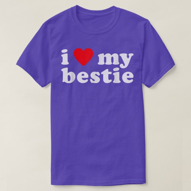 I KÄRLEK MY BESTIE Best Friend BFF Cute Matching F T Shirt (Design framsida)
