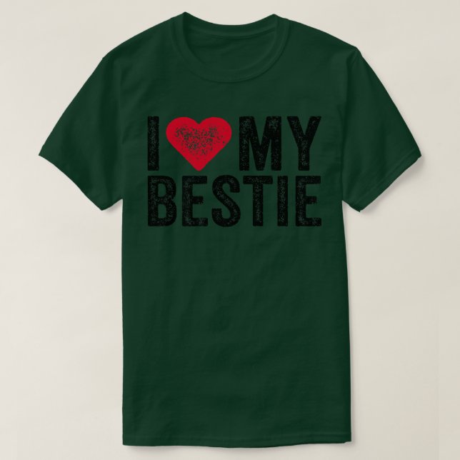 I Kärlek My Bestie Best Friend BFF Cute Matching F T Shirt (Design framsida)