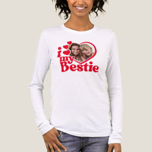 I Kärlek My Bestie Photo Anpassningsbar T Shirt