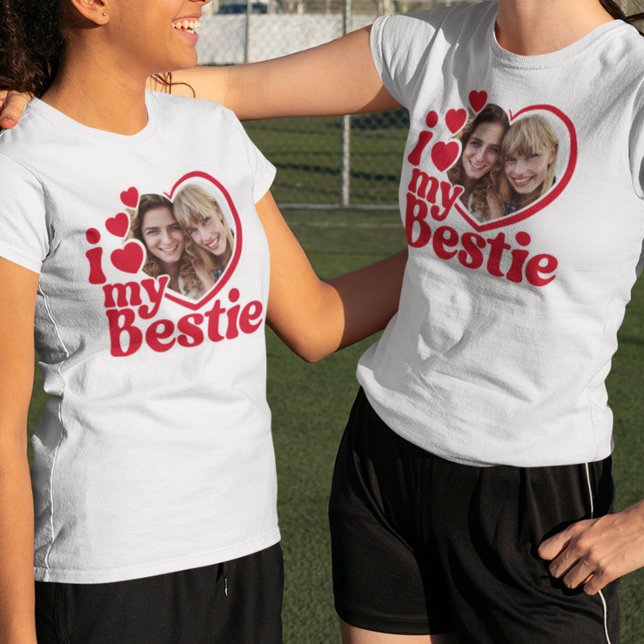 I Kärlek My Bestie Photo Anpassningsbar T Shirt (Skapare uppladdad)