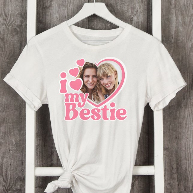 I Kärlek My Bestie Photo Anpassningsbar T Shirt (Skapare uppladdad)
