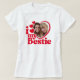 I Kärlek My Bestie Photo Anpassningsbar T Shirt (Design framsida)