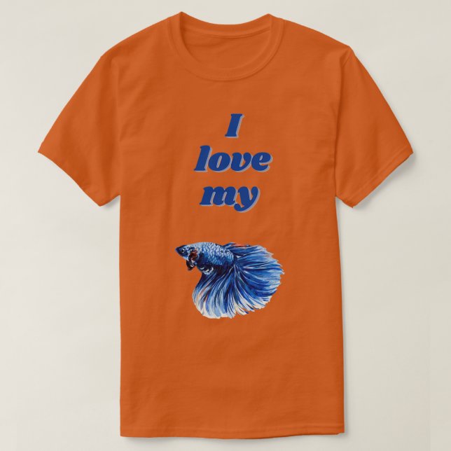 I Kärlek My Betta 1 T Shirt (Design framsida)