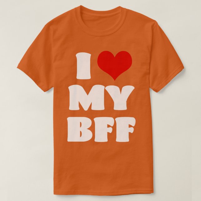 I Kärlek, MY BFF Bestie I Hjärtat Best Friend Cute T Shirt (Design framsida)