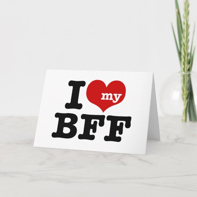 I Kärlek My BFF Kort (Framsida)