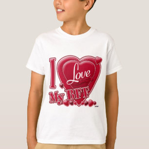 I Kärlek My BFF Red - Hjärtat T-shirt