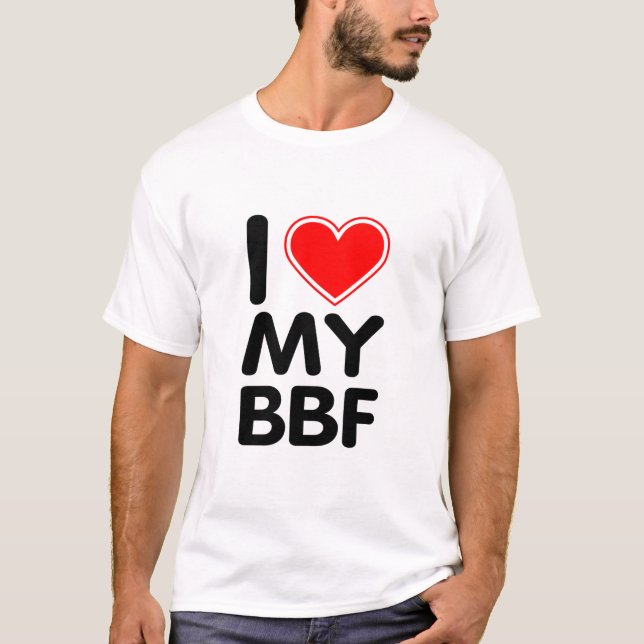 I Kärlek My BFF T Shirt (Framsida)