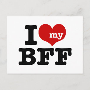 I Kärlek My BFF Vykort