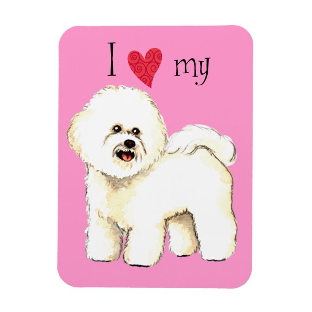 I Kärlek my Bichon Frise Magnet (Vertikal)