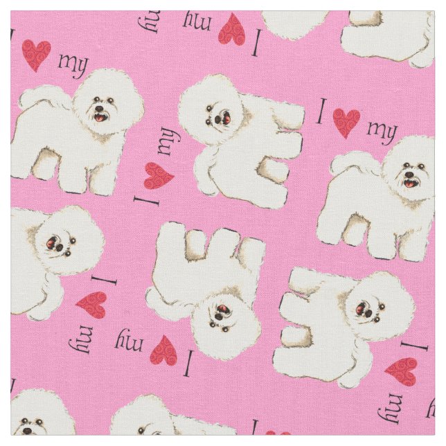 I Kärlek my Bichon Tyg (Närbild)