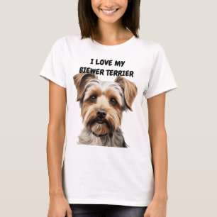 I KÄRLEK MY BIEWER TERRIER HUND T SHIRT
