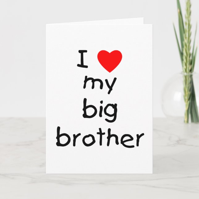 I Kärlek My Big Brother Kort (Framsida)