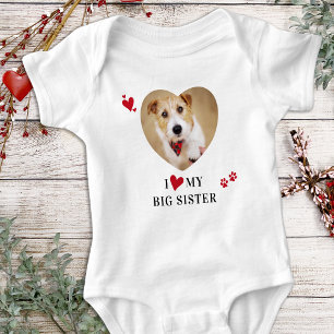 I Kärlek My Big Sister Anpassningsbar Heart Hund P T Shirt