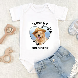 I Kärlek My Big Sister Anpassningsbar Pet Hund Pho T Shirt