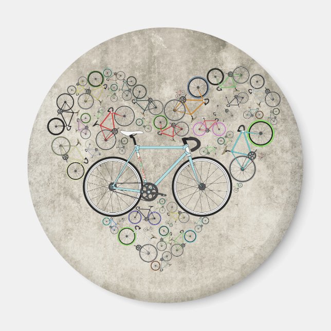 I Kärlek My Bike Magnet (Framsidan)