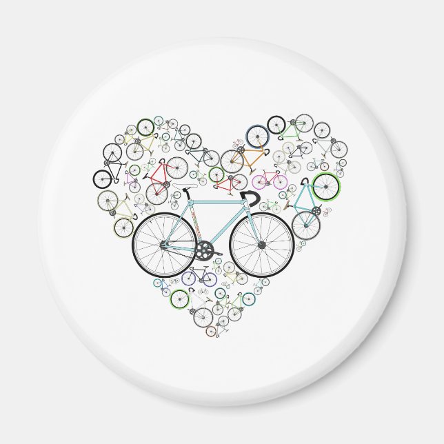 I Kärlek My Bike Magnet (Framsidan)