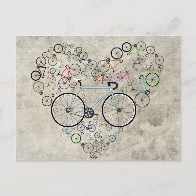 I Kärlek My Bike Vykort (Framsida)