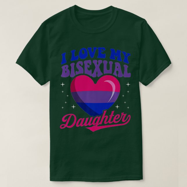 I Kärlek My Bisexual Daughn Bisexual Pride Flagga  T Shirt (Design framsida)