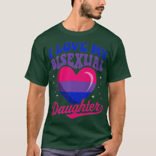 I Kärlek My Bisexual Daughn Bisexual Pride Flagga  T Shirt