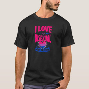 I Kärlek My Bisexual Girlkompis Cute Bi Pride Anni T Shirt