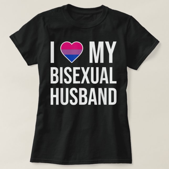 I Kärlek My Bisexual Make T Shirt (Design framsida)