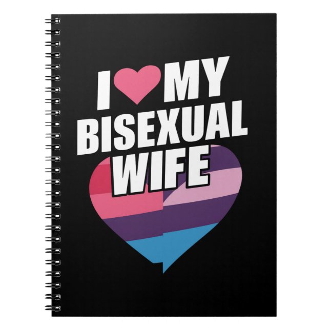 I Kärlek My Bisexual Makfe Bi Pride Bisexual Flagg Anteckningsbok (Framsidan)