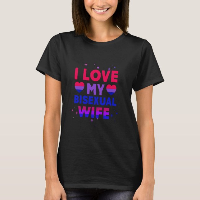 I Kärlek, My Bisexual Makfe Cute Bi-Pridet T Shirt (Framsida)
