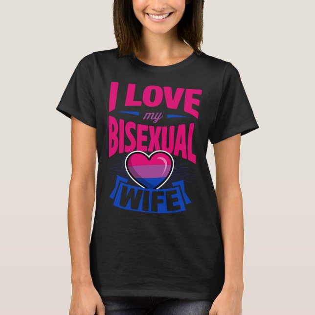 I Kärlek, My Bisexual Makfe Cute Bi-Pridet T Shirt (Framsida)